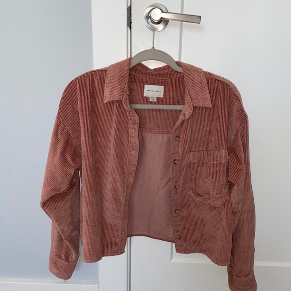 Corduroy American eagle cropped shacket - Picture 3 of 3